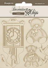 Decorative Chips - Brocante Antiques Teddy Bear - 5.5X5.5 - Stamperia