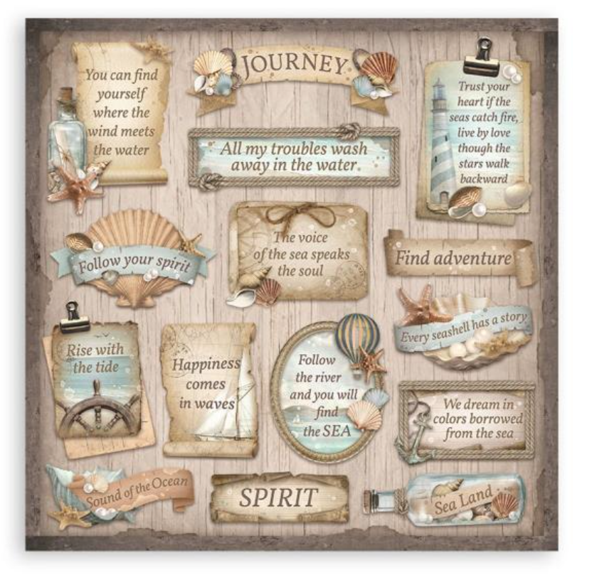 12x12 - Sea Land - Double-Sided Paper Pad - 10/Pkg - Stamperia