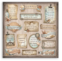 8x8 - Sea Land - Double-Sided Paper Pad - 10/Pkg - Stamperia