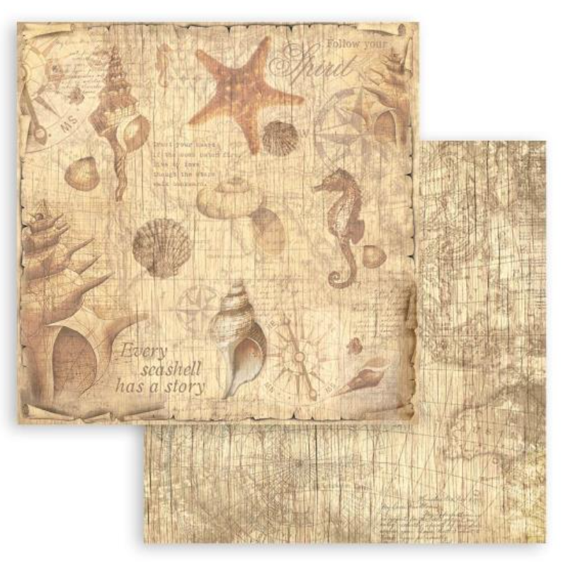 12x12 - Sea Land - Double-Sided Paper Pad - 10/Pkg - Stamperia