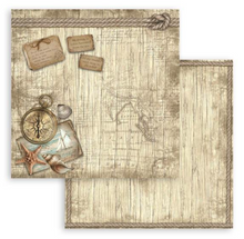 8x8 - Sea Land - Double-Sided Paper Pad - 10/Pkg - Stamperia