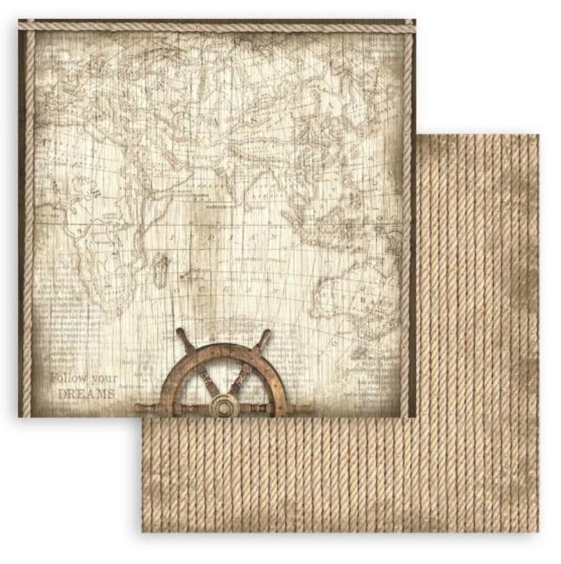 12x12 - Sea Land - Double-Sided Paper Pad - 10/Pkg - Stamperia