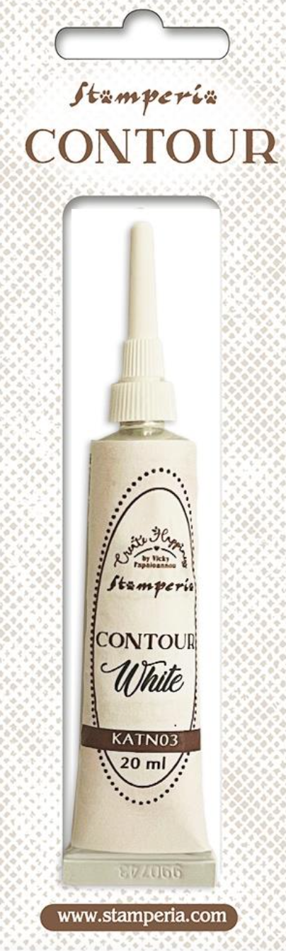 Create Happiness - Contour Liner 20ml - White - Stamperia