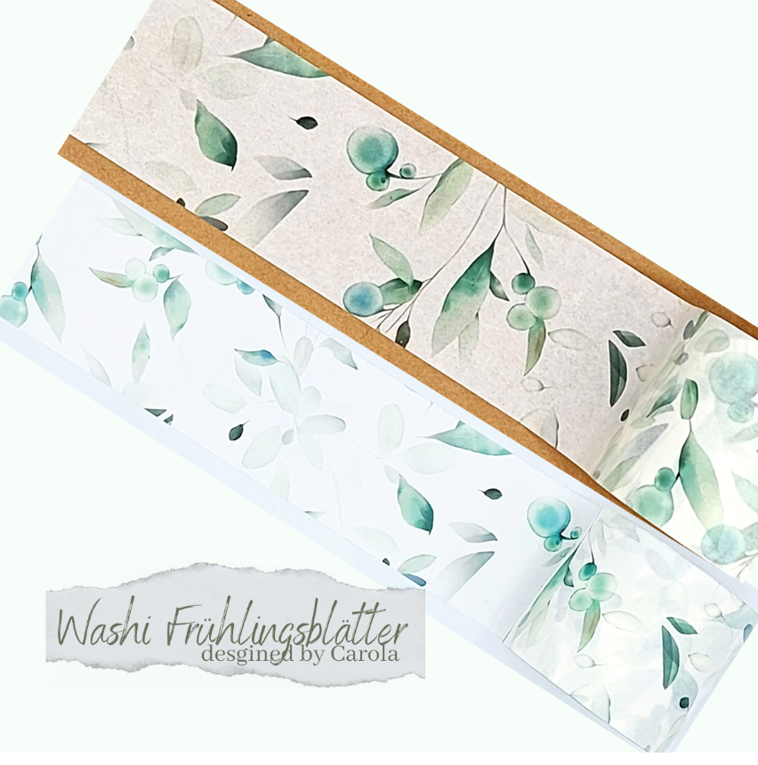 Washi Tape - Spring Leaves - 4 cm - Creative Depot