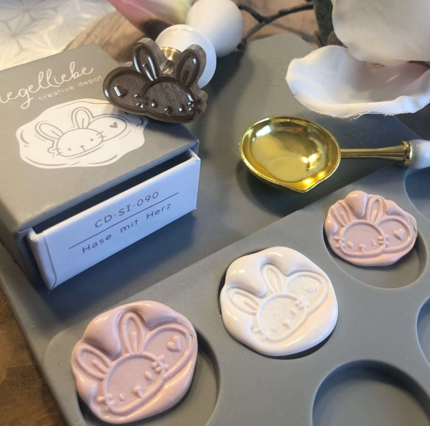 Wax Seal Stamp - Bunny With Heart - Creative Depot