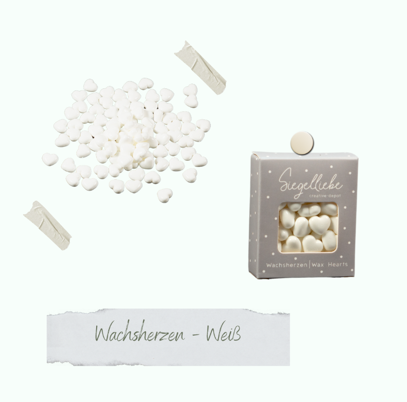 Wax Hearts For Seal Stamps - White - Creative Depot