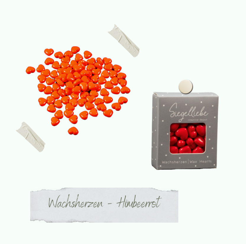 Wax Hearts For Seal Stamps - Red - Cherry - Creative Depot