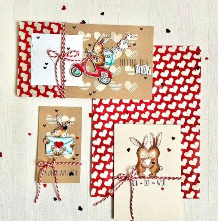 Clear Stamp Set - My Valentines Bunny II - A5 - Creative Depot