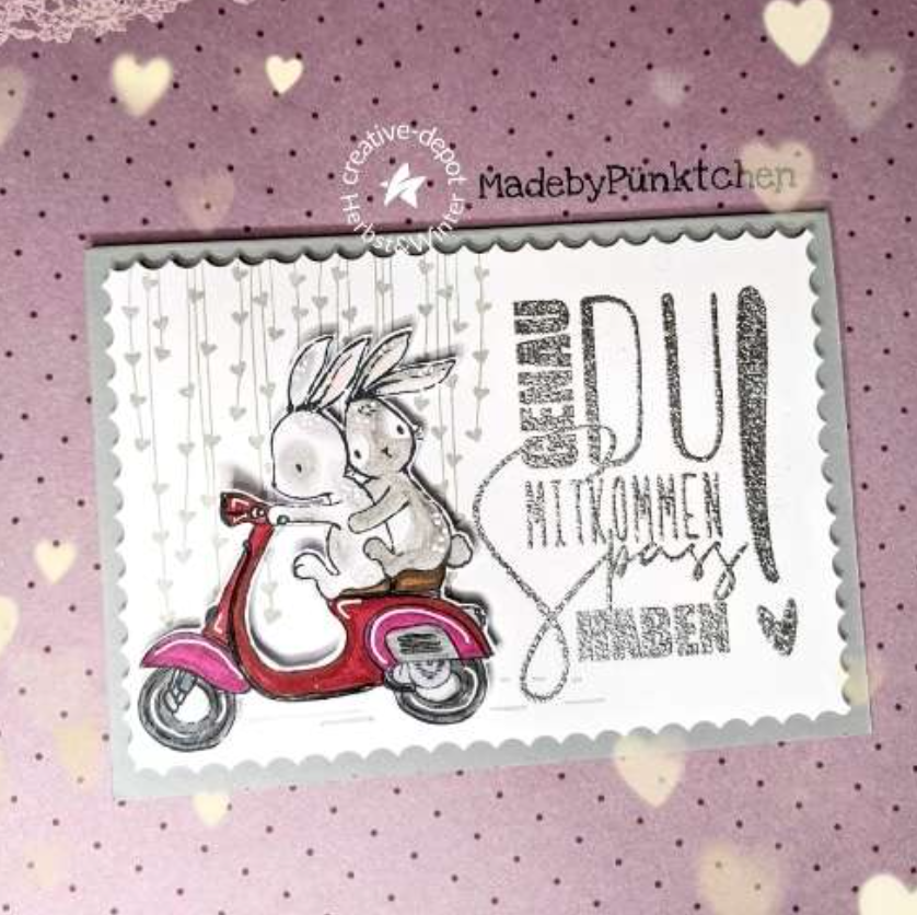 Clear Stamp Set - My Valentines Bunny II - A5 - Creative Depot