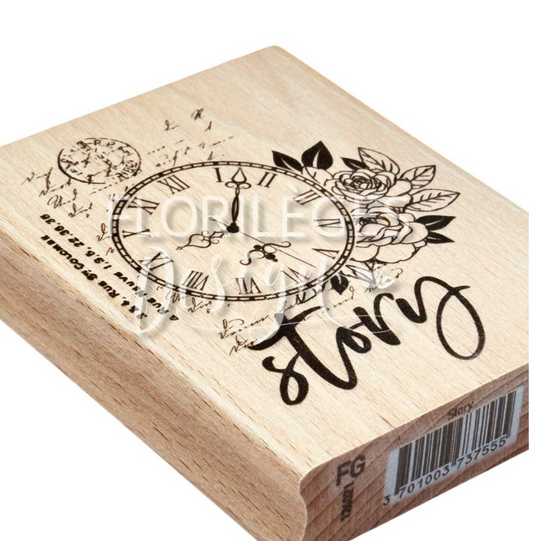 Story - Wooden Mount Rubber Stamp - Florilèges Design