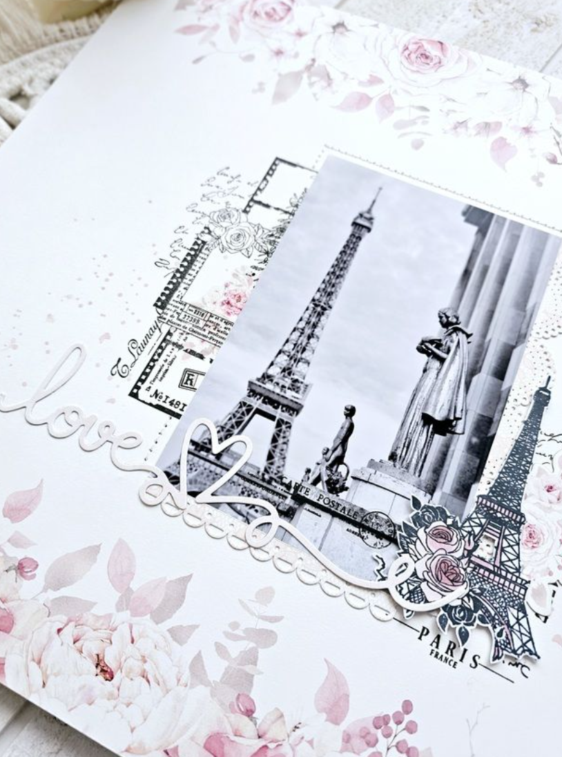 Pola And Her Roses - Wooden Mount Rubber Stamp - Florilèges Design