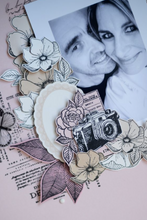 Vintage Composition - Wooden Mount Rubber Stamp - Florilèges Design