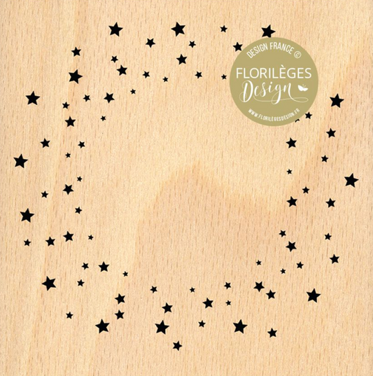 Round of Stars - Wooden Mount Rubber Stamp - Florilèges Design