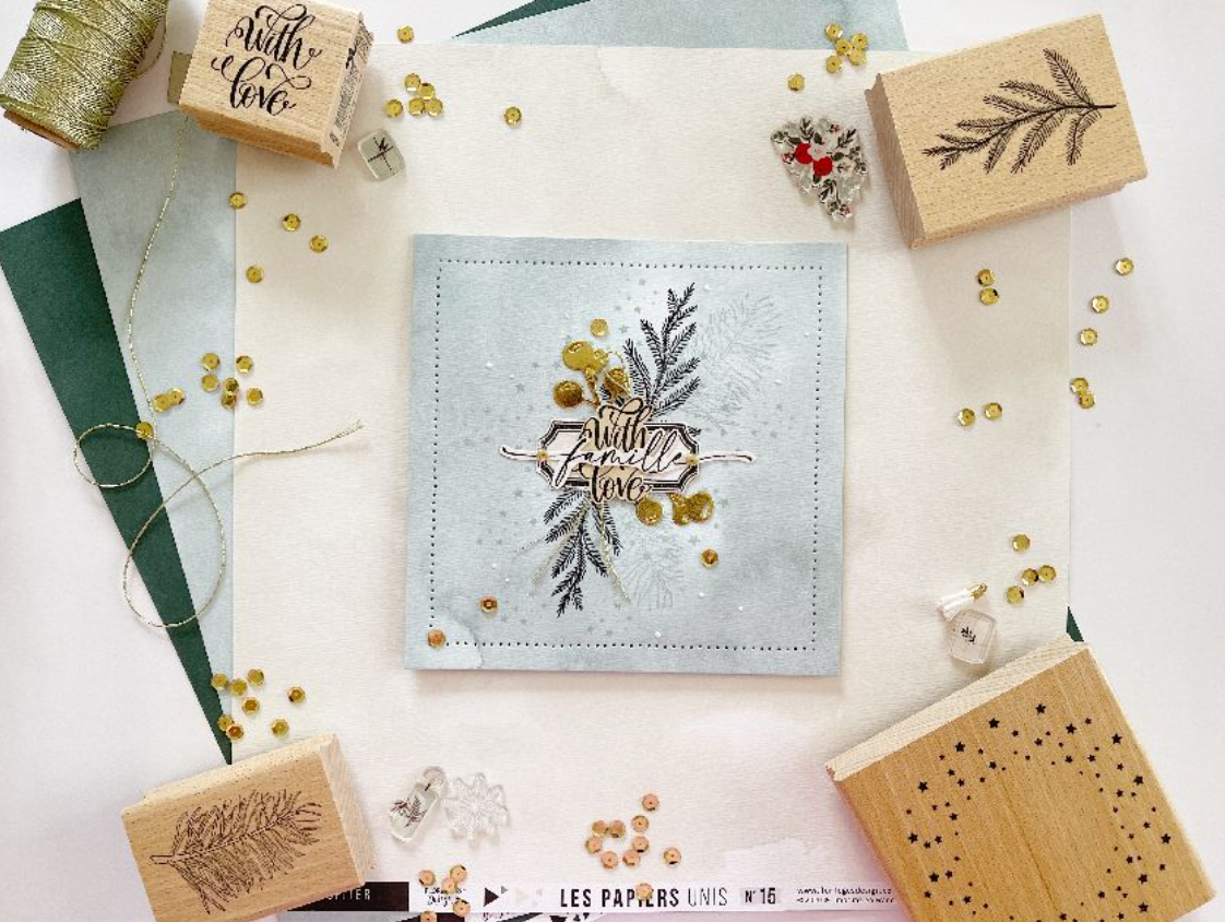 Round of Stars - Wooden Mount Rubber Stamp - Florilèges Design