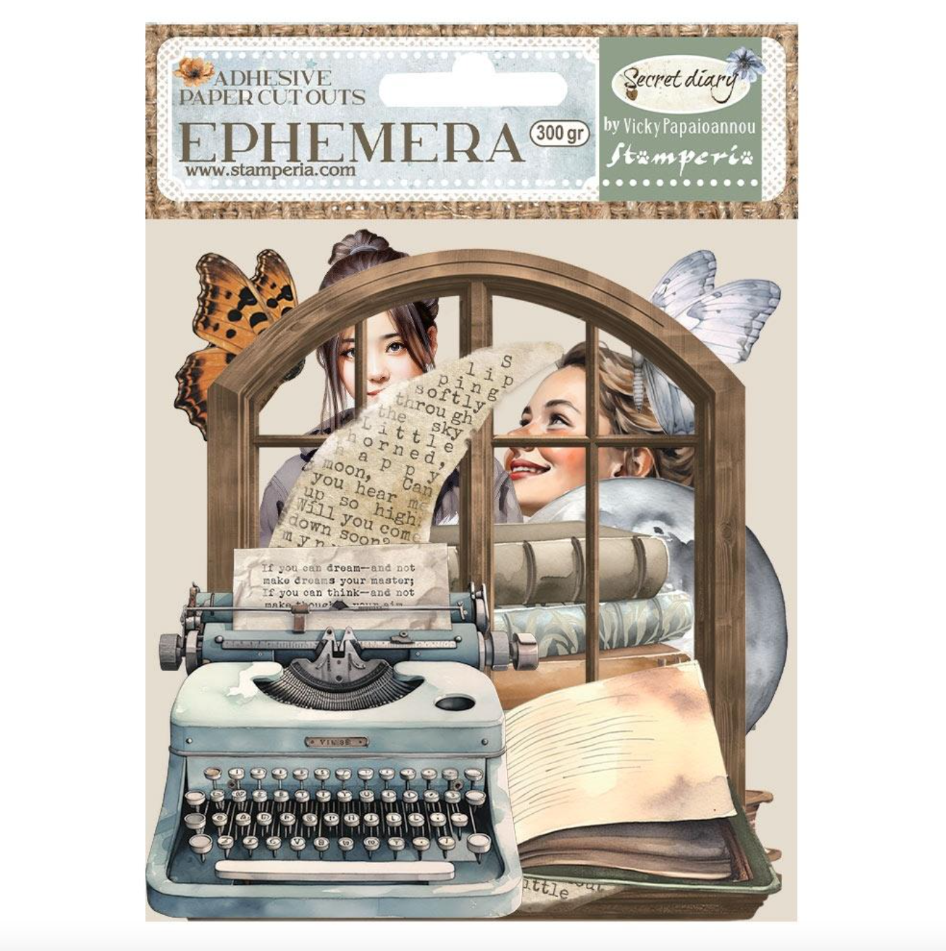 Adhesive Ephemera - Secret Diary - Create Happiness - Stamperia