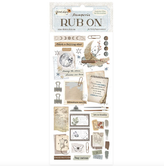Rub Ons - Secret Diary - Notes & Labels - Create Happiness - Stamperia