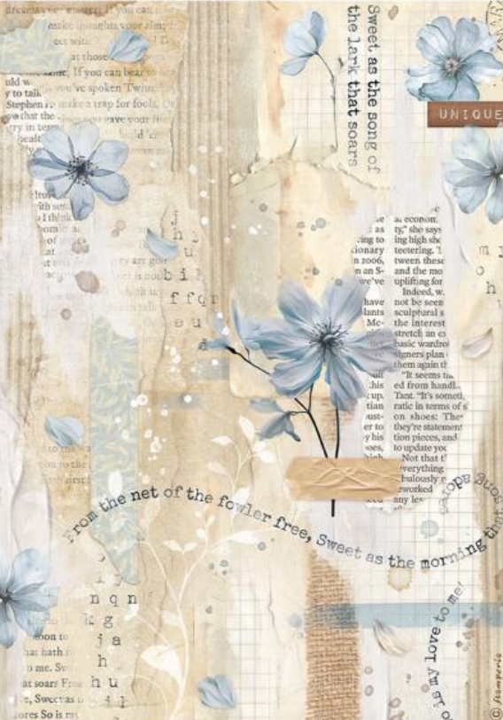Rice Paper - Secret Diary - Sheet A4 6/Pkg - Create Happiness - Stamperia