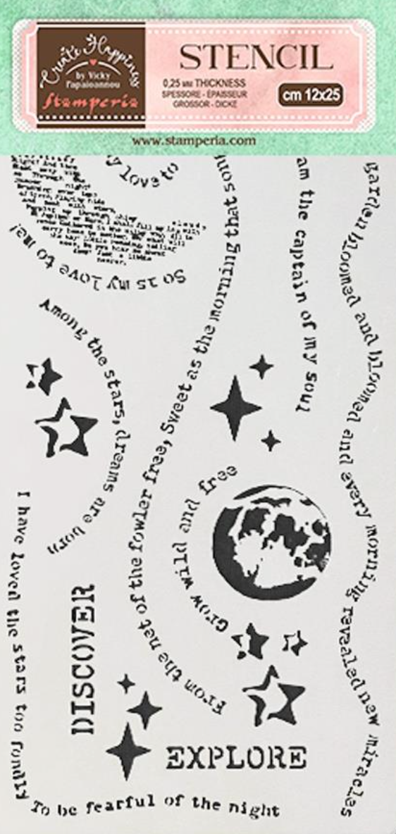 Stencil - Dream - Secret Diary - Create Happiness - Stamperia