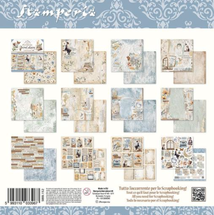 8x8 Paper Pad - Secret Diary - Create Happiness - Stamperia