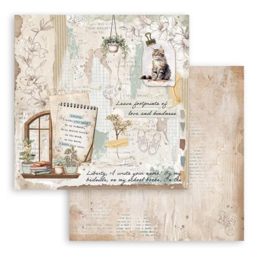 8x8 Paper Pad - Secret Diary - Create Happiness - Stamperia