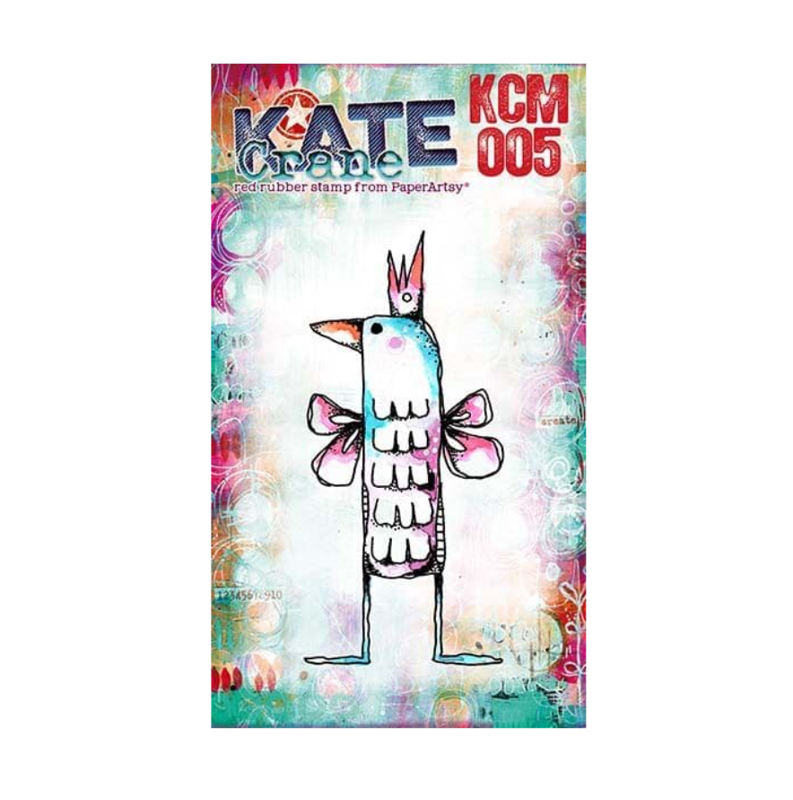 Mini Stamp 005 - Kate Crane - On EZ Mount - Paperartsy