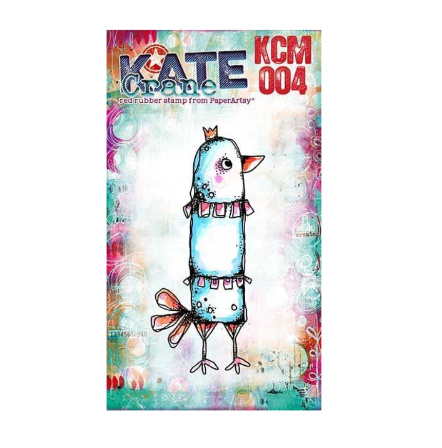 Mini Stamp 004 - Kate Crane - On EZ Mount - Paperartsy