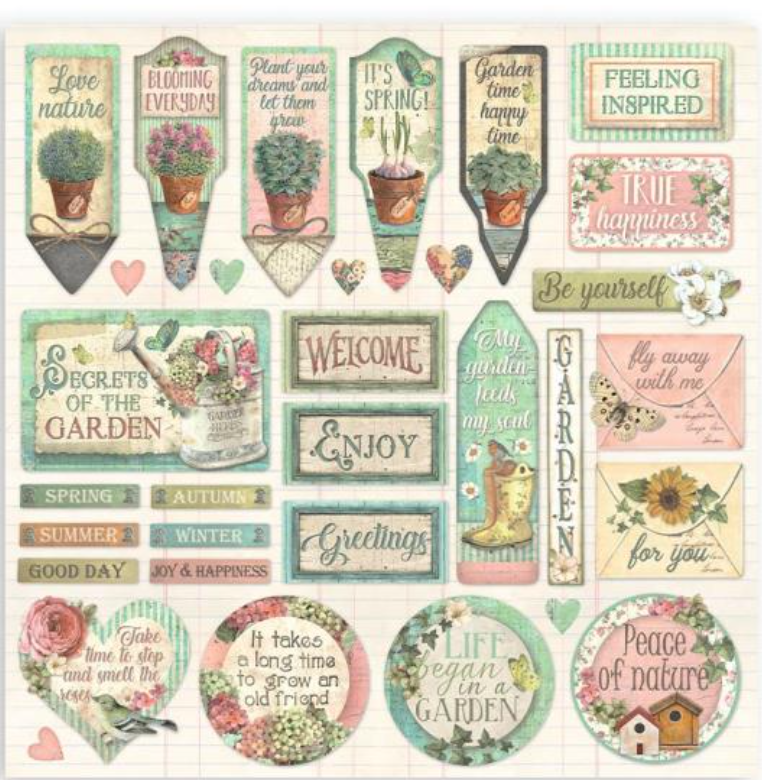 8x8 - Garden - Scrapbooking Pad - 10 Sheets - Stamperia