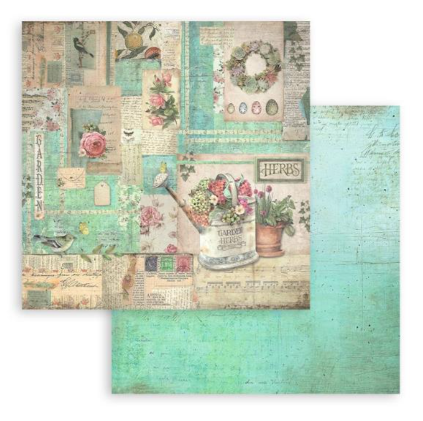 8x8 - Garden - Scrapbooking Pad - 10 Sheets - Stamperia