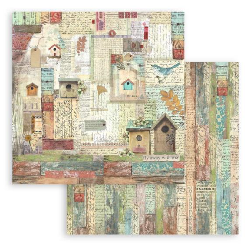 8x8 - Garden - Scrapbooking Pad - 10 Sheets - Stamperia