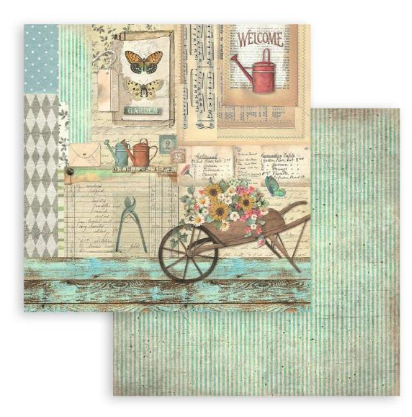 8x8 - Garden - Scrapbooking Pad - 10 Sheets - Stamperia