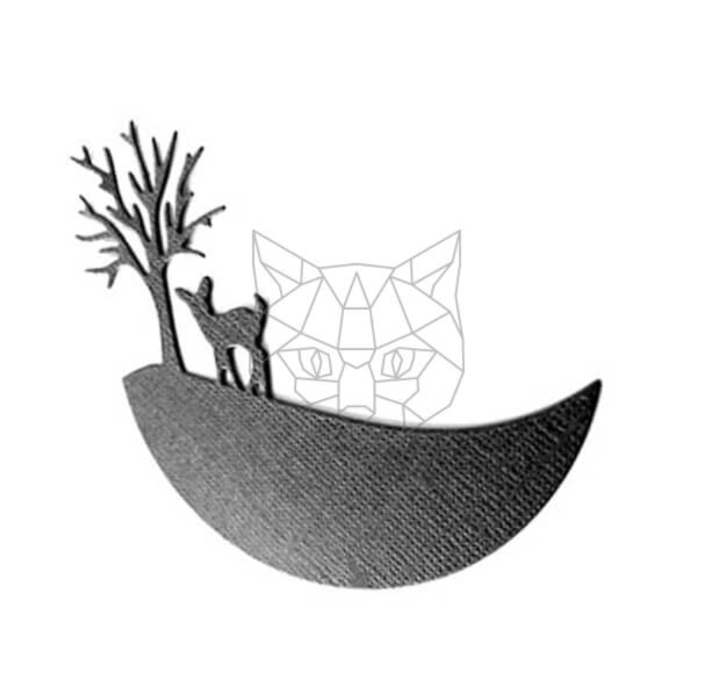 Die - Deer with Tree- Panorama Series - Charlie & Paulchen