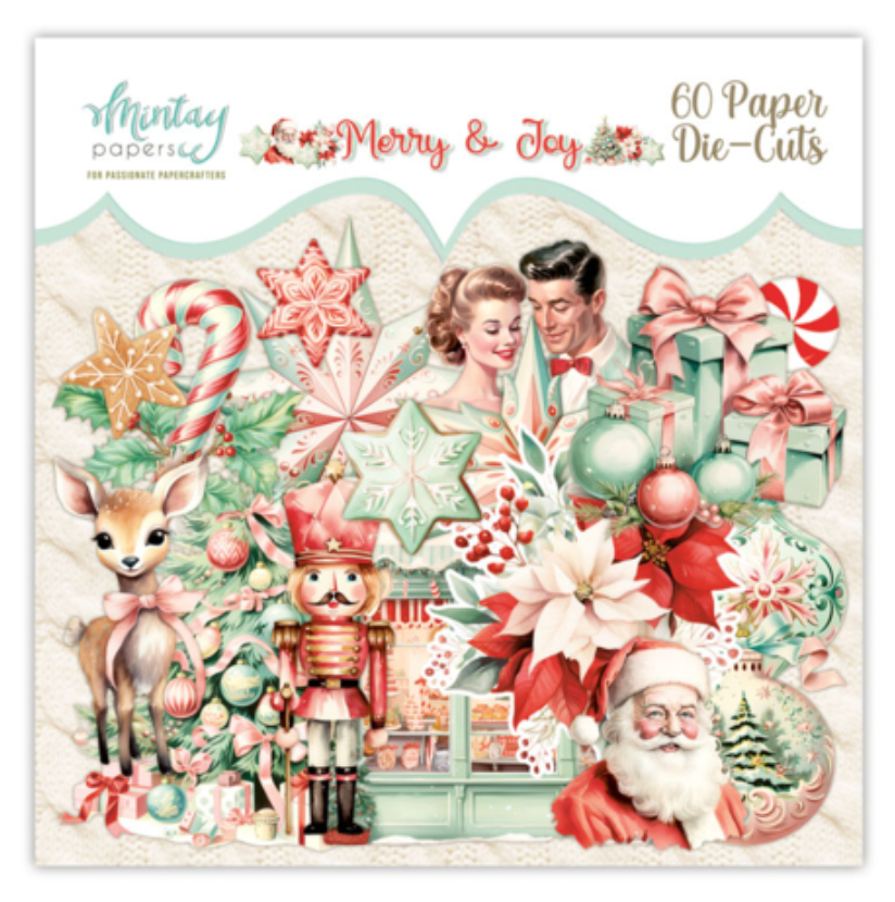 Merry & Joy - Paper Die Cuts - 60 PCS - Mintay Papers