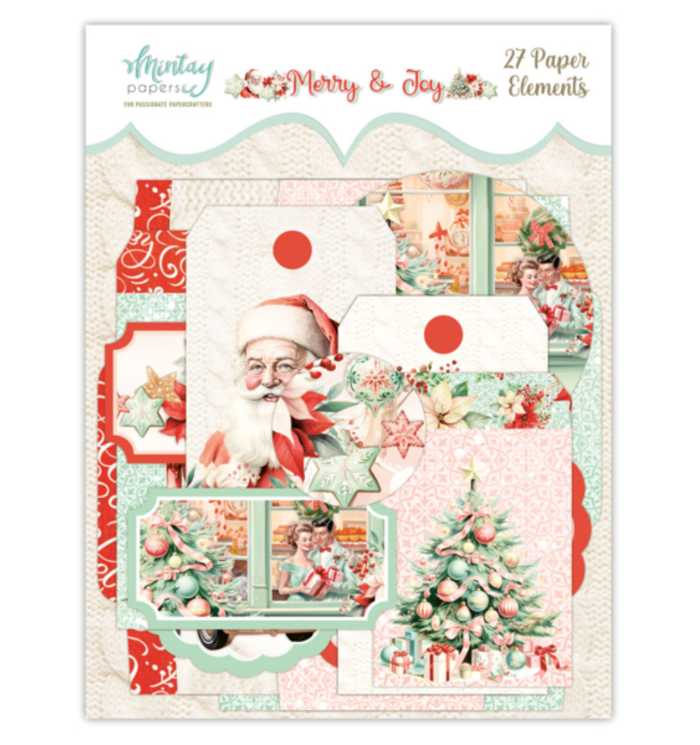 Merry & Joy - Paper Elements - 27 PCS - Mintay Papers