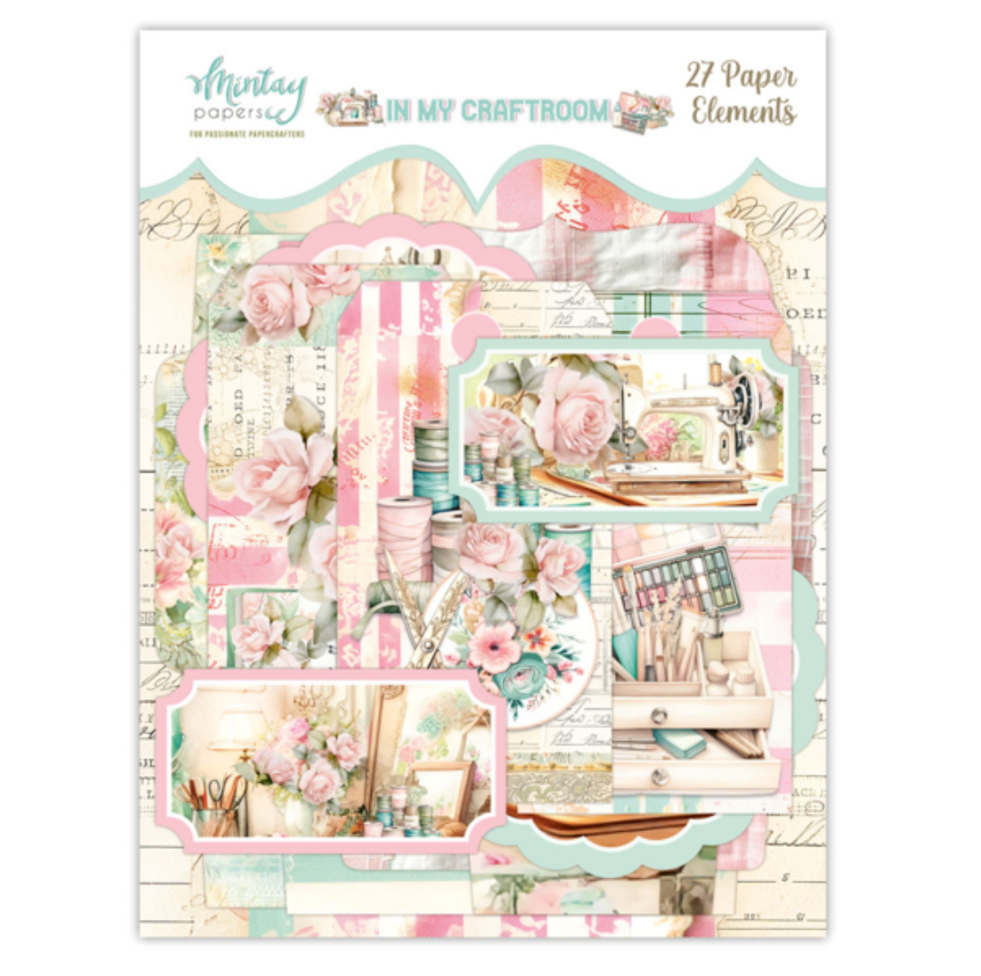 In My Craftroom - Paper Elements - 27 PCS - Mintay Papers