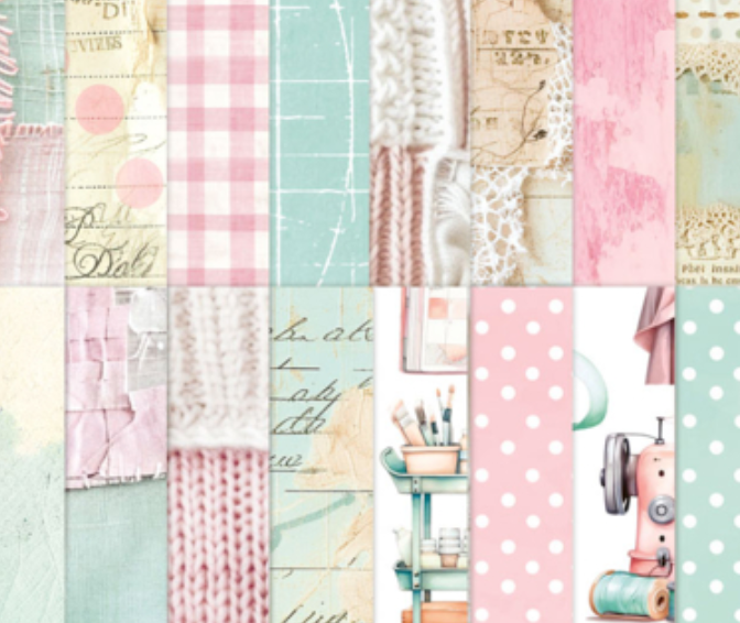 In My Craftroom - Add on Paper - 6x8 - Double Sided - Mintay Papers