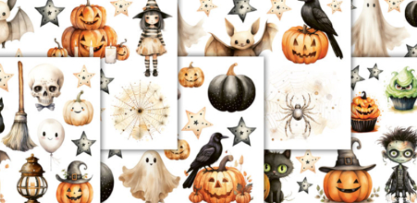 Halloween - Elements For Precise Cutting - 6x8 - Double Sided - Mintay Papers