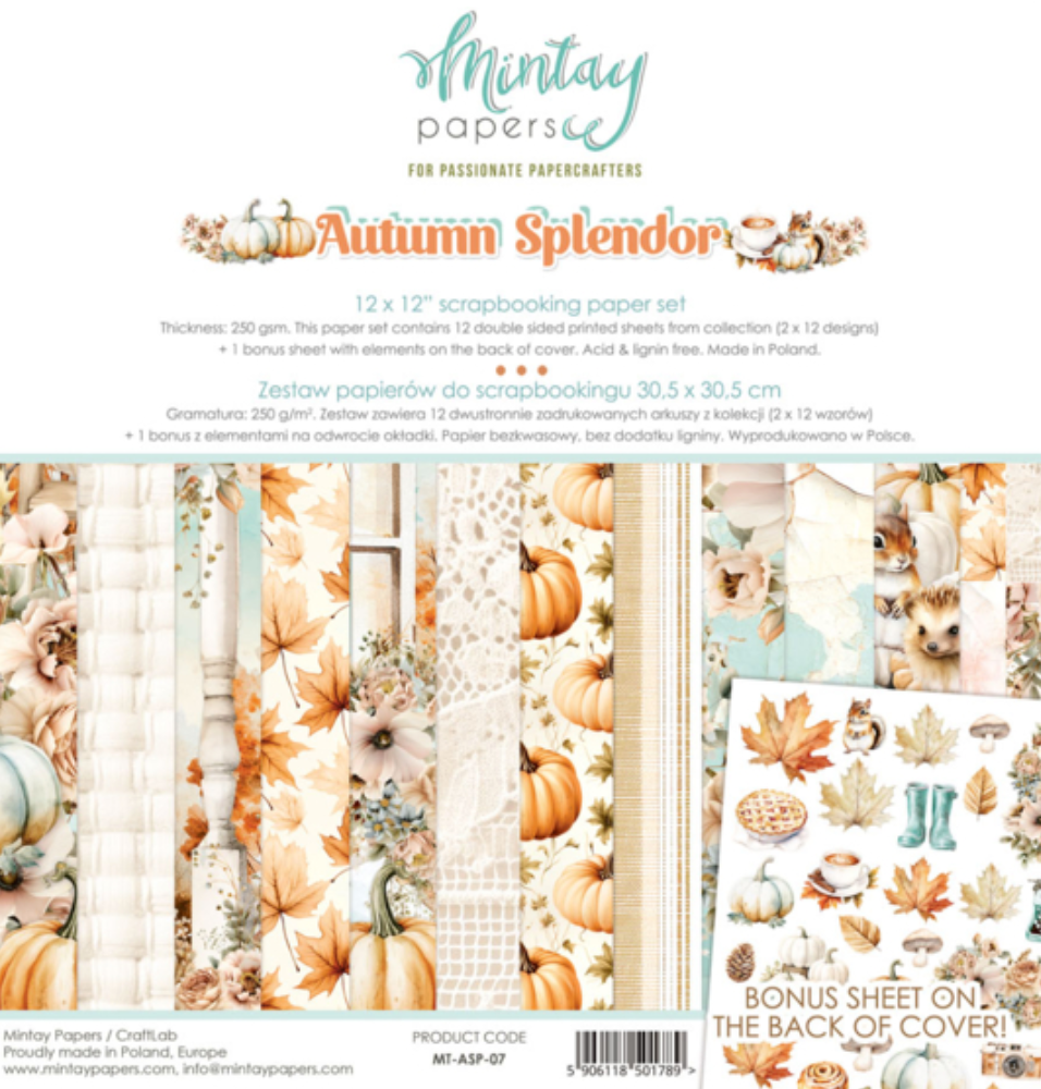 Autumn Splendor - 12 x 12 Paper Set - Mintay Papers