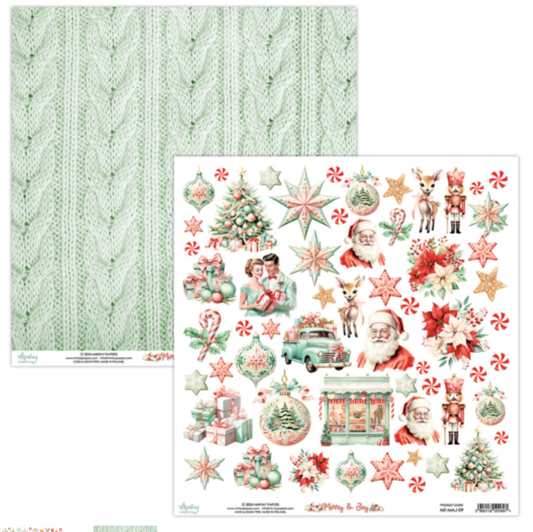 Merry & Joy - 12 x 12 Paper Set - Mintay Papers