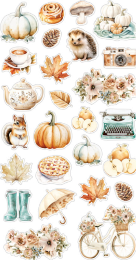 Autumn Splendor - Sticker Sheet - 6x12 - Mintay Papers