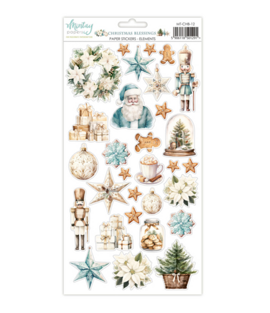 Christmas Blessings - Sticker Sheet - 6x12 - Mintay Papers