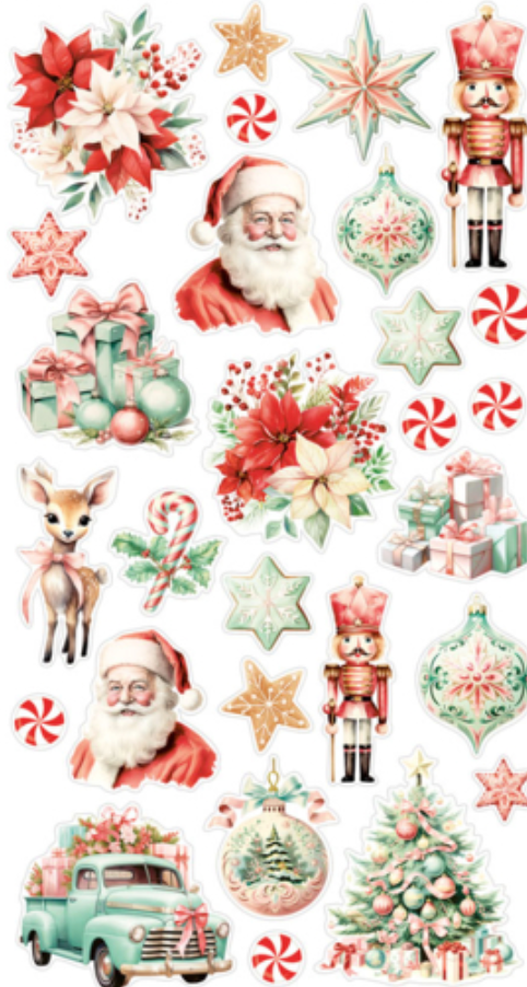 Merry & Joy - Sticker Sheet - 6x12 - Mintay Papers