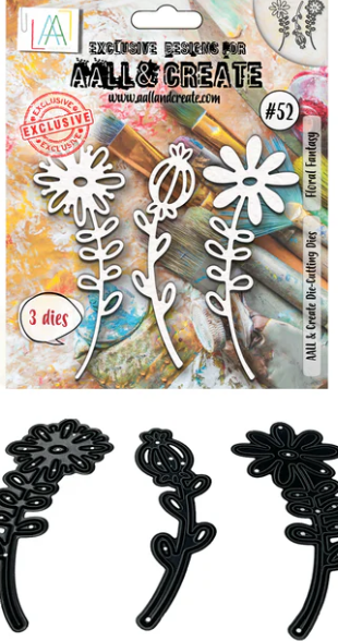 Die Cutting Set - Floral Fantasy - #52 - AALL and Create - 9x11CM