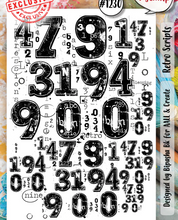 Clear Stamp Set - A7 - Retro Script - #1230 - Designer Bipasha Bk - AALL and Create