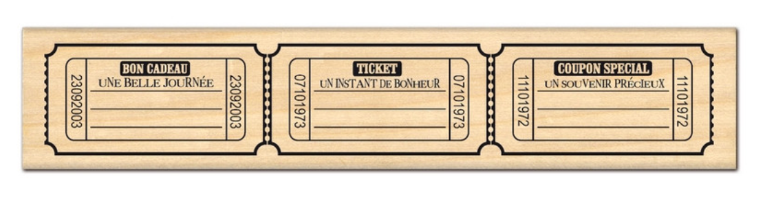 Three Tickets - Wooden Stamp - Florilèges Design