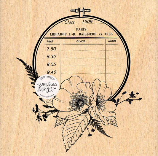 Herbarium Circle - Wooden Stamp - Florilèges Design