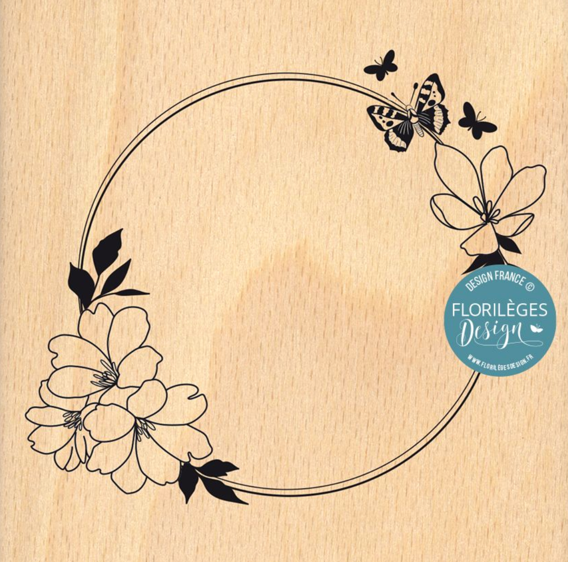 Spring Crown - Wooden Stamp - Florilèges Design