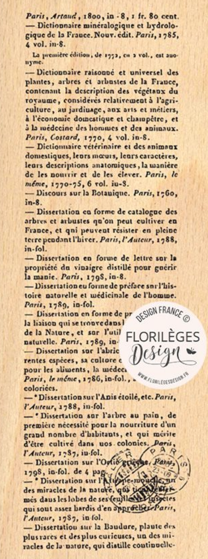 End of Page - Wooden Stamp - Florilèges Design