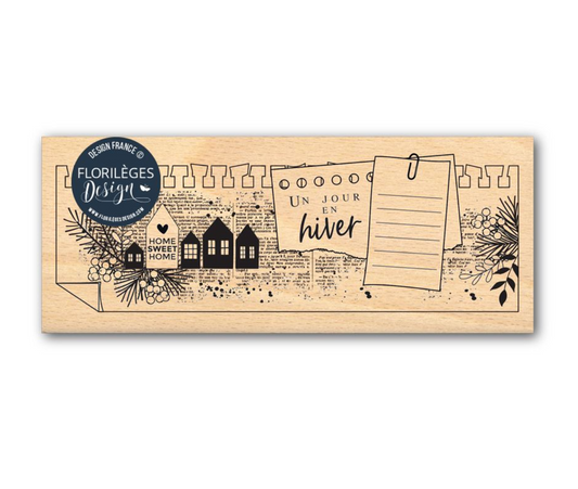 One Day in Winter - Wooden Stamp - Florilèges Design