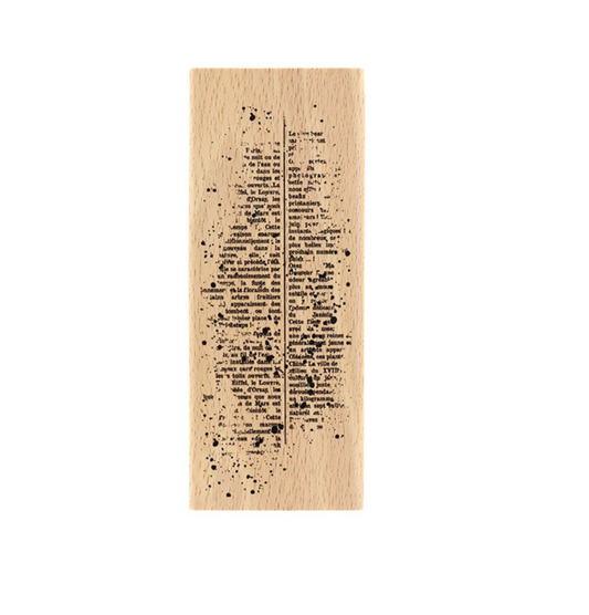 Speckled Text - Wooden Mount Rubber Stamp - Florilèges Design