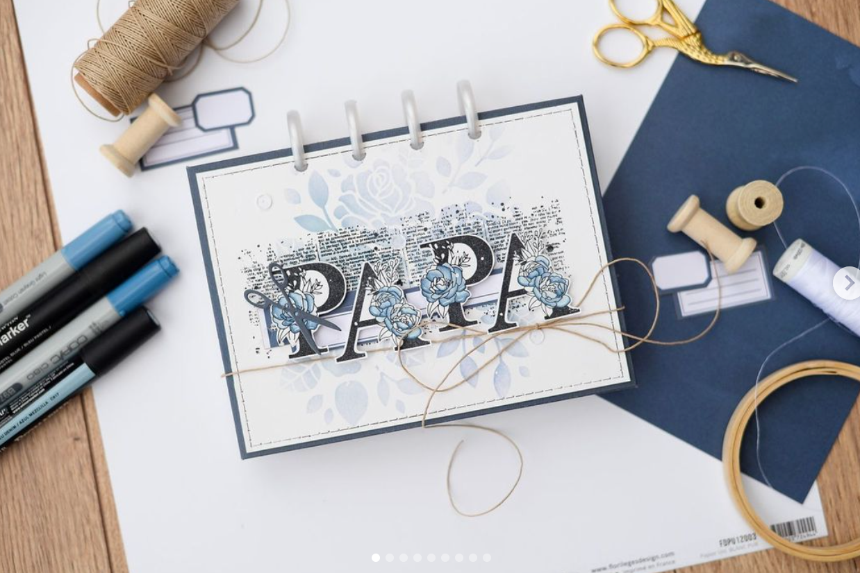 Horizontal Text - Wooden Mount Rubber Stamp - Florilèges Design